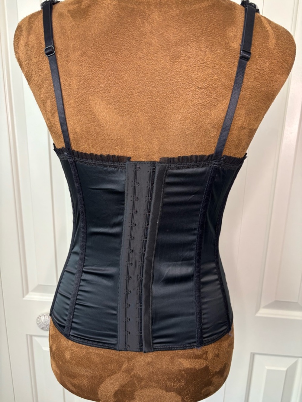 Victorias Secret Sexy Little Things Black Embellished Satin Bustier Top, Small - Picture 5 of 11